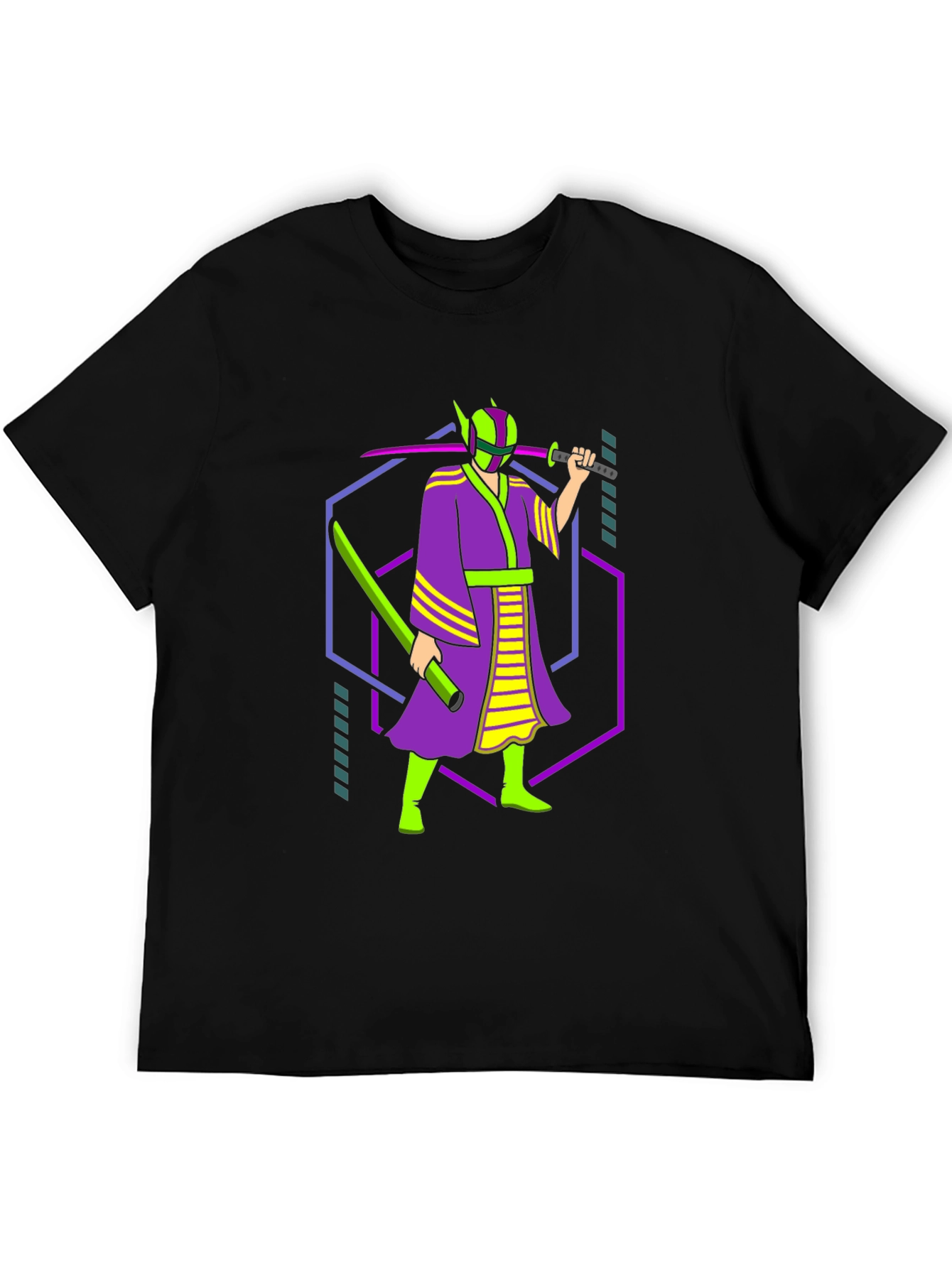Neon Samurai Graphic Tee - Unique Design