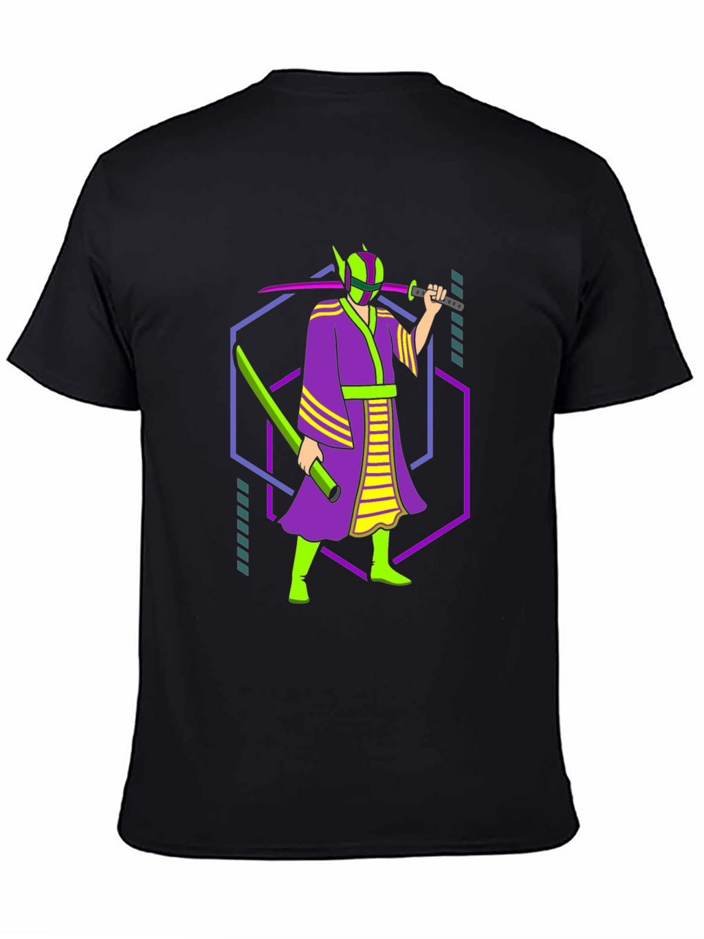 Neon Samurai Graphic Tee - Unique Design