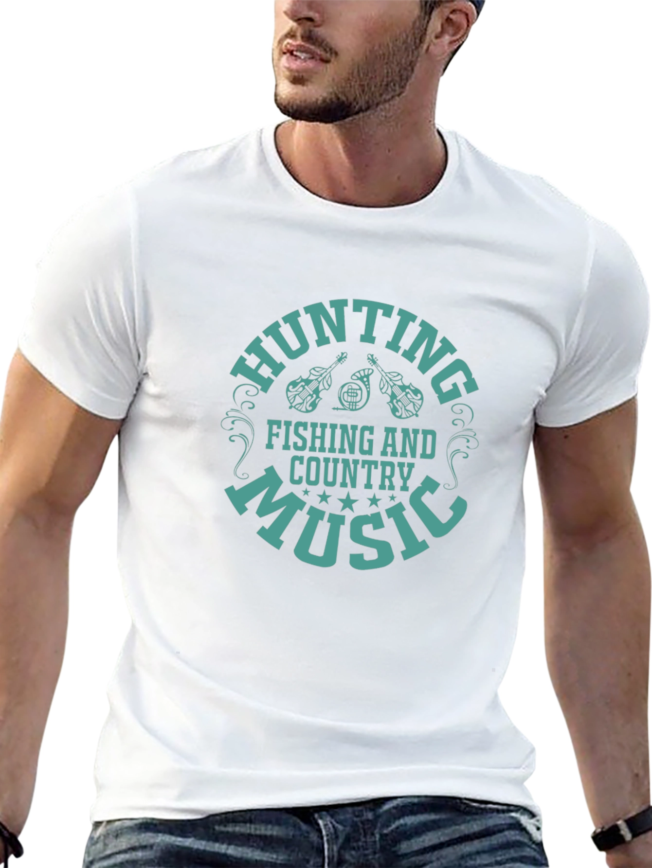 Hunting Fishing Country Music Tee