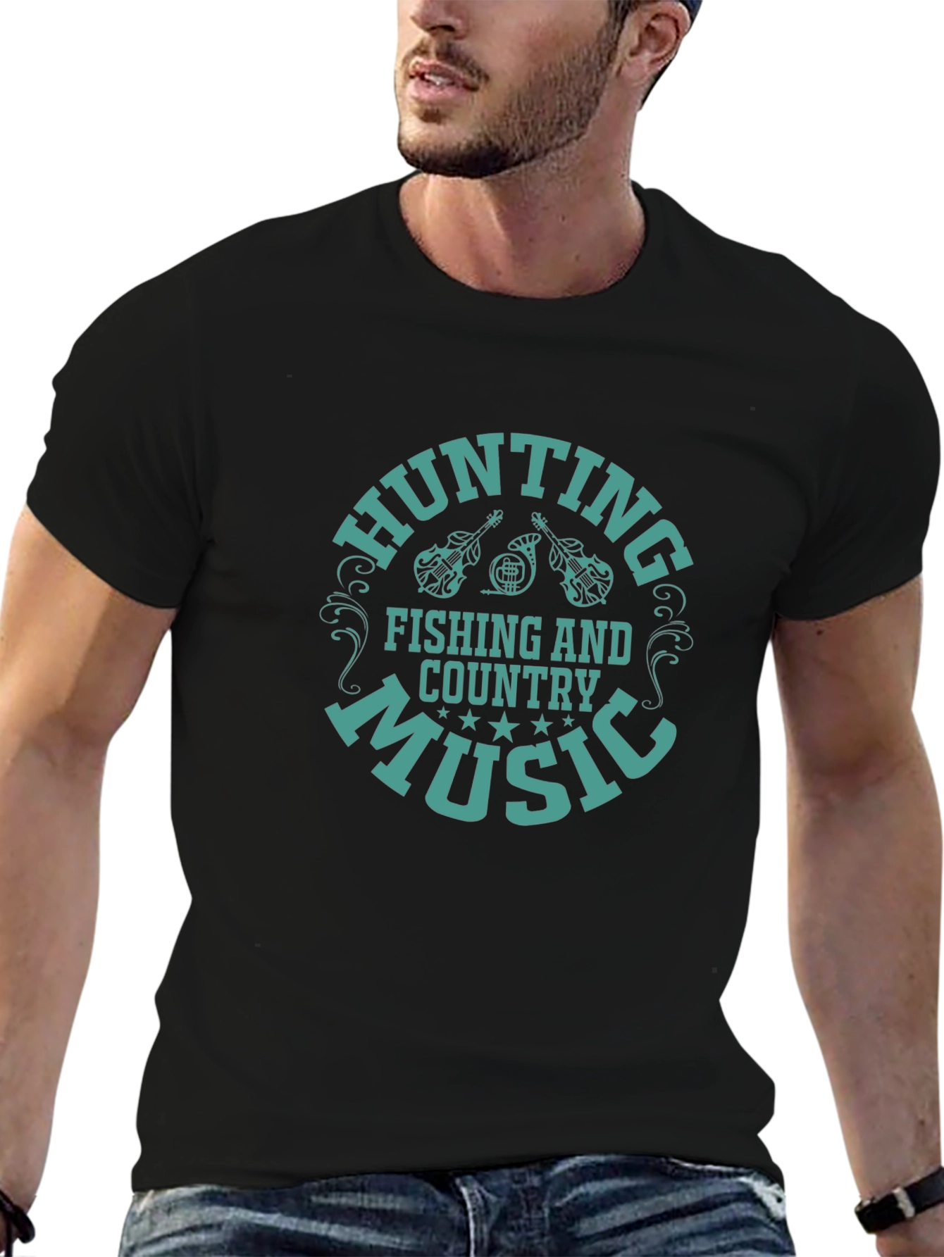 Hunting Fishing Country Music Tee