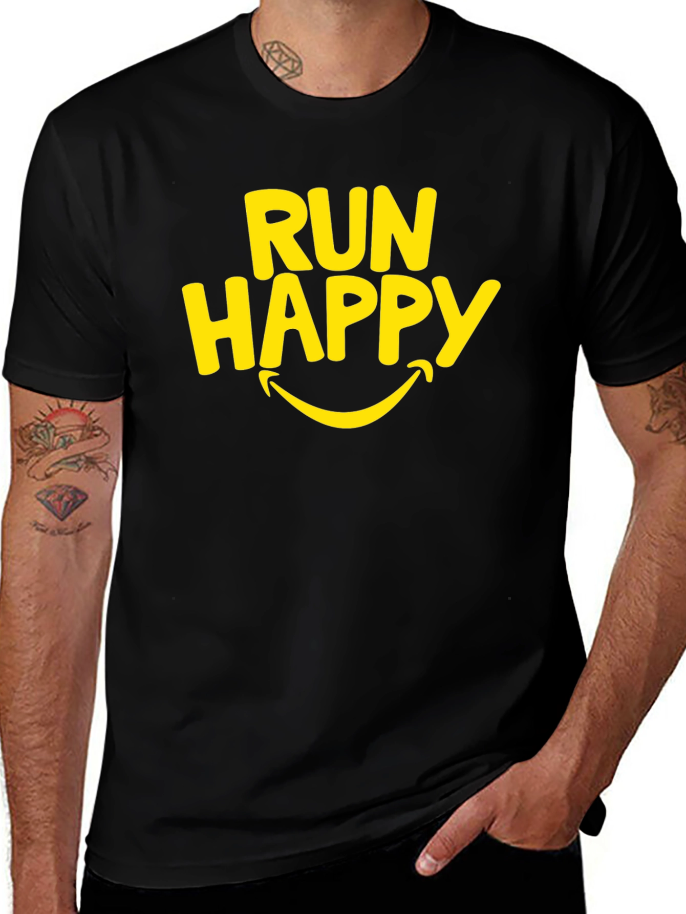 Run Happy T-Shirt - Stylish Athletic Apparel