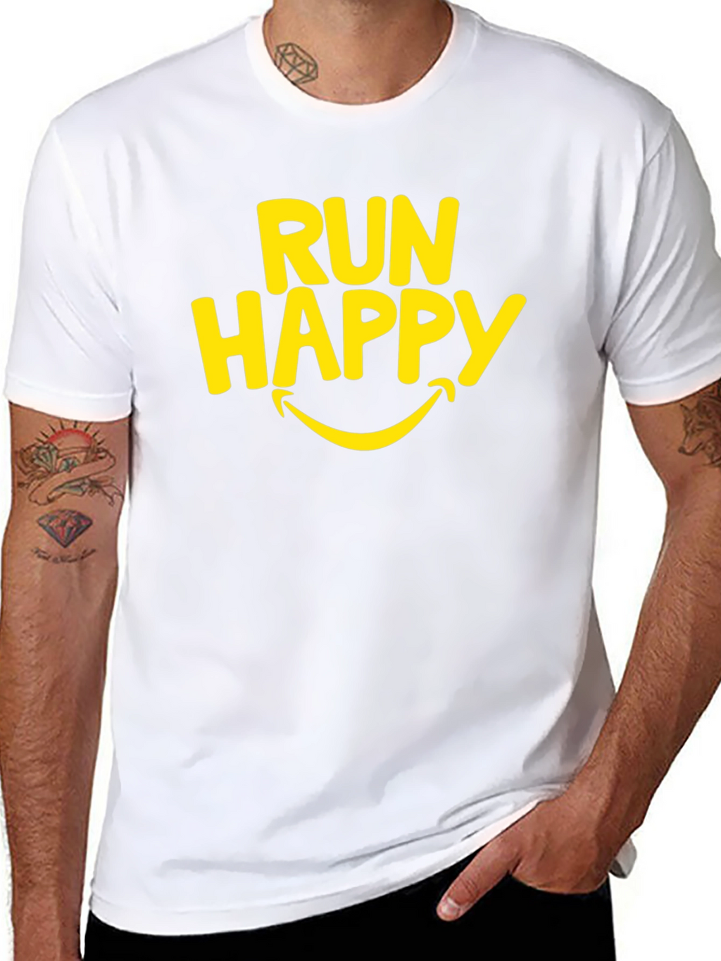 Run Happy T-Shirt - Stylish Athletic Apparel
