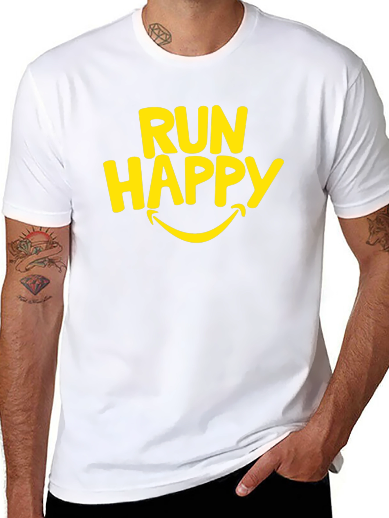 Run Happy T-Shirt - Stylish Athletic Apparel