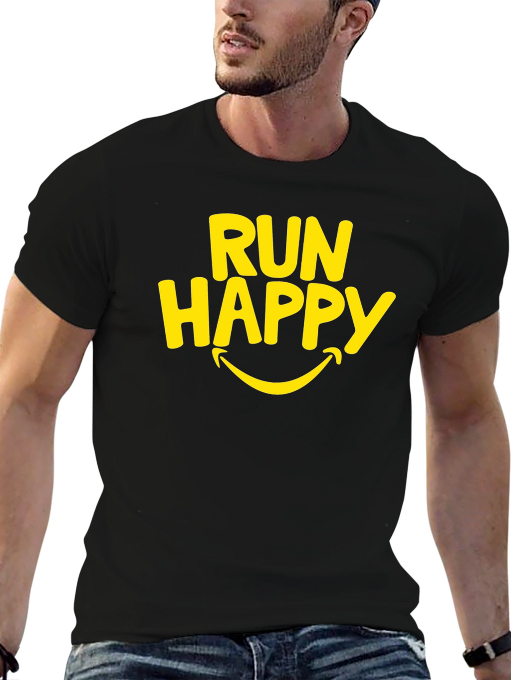 Run Happy T-Shirt - Stylish Athletic Apparel