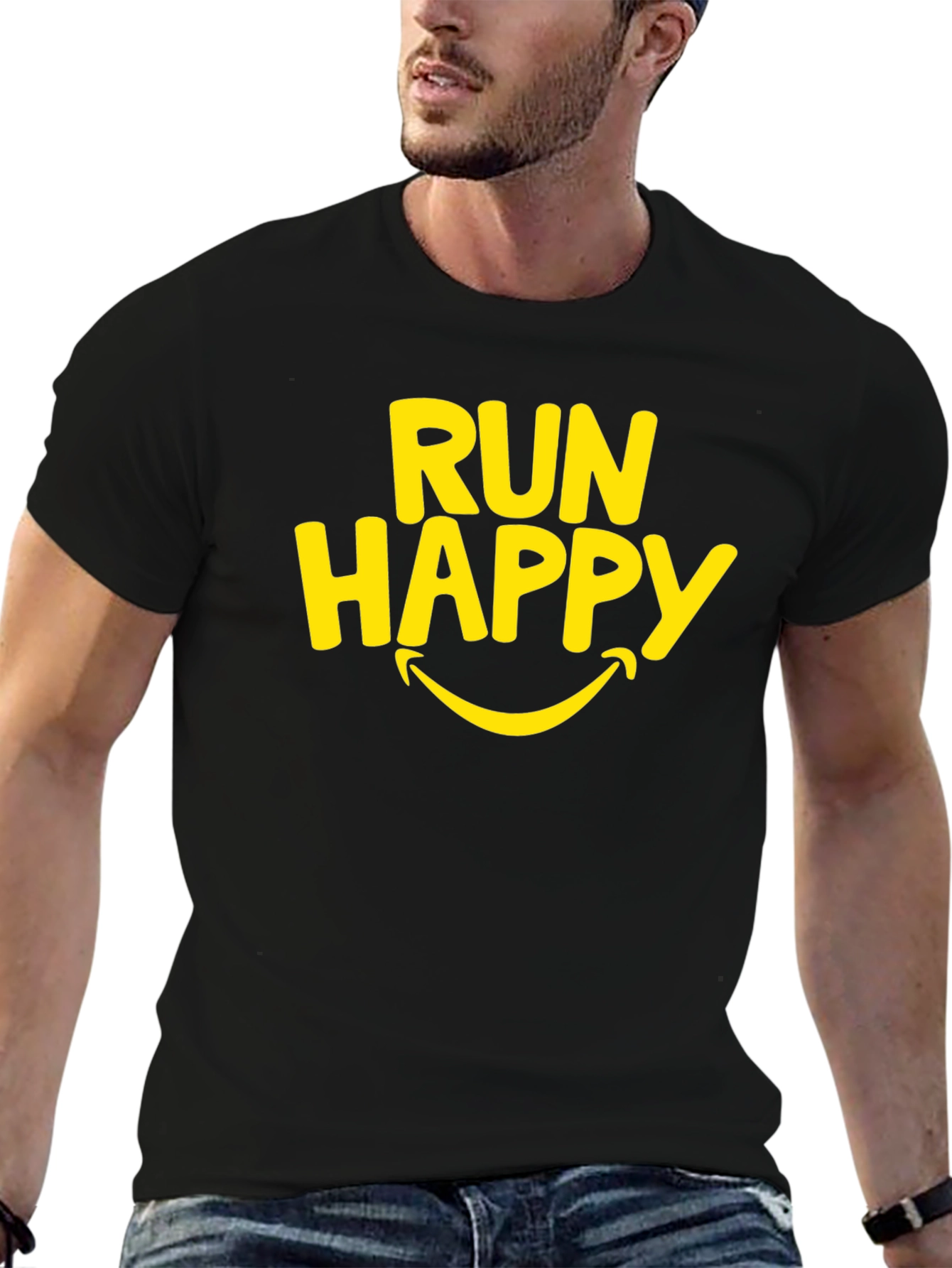 Run Happy T-Shirt - Stylish Athletic Apparel