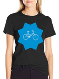 Bike Graphic Tee - Black Cotton Blend