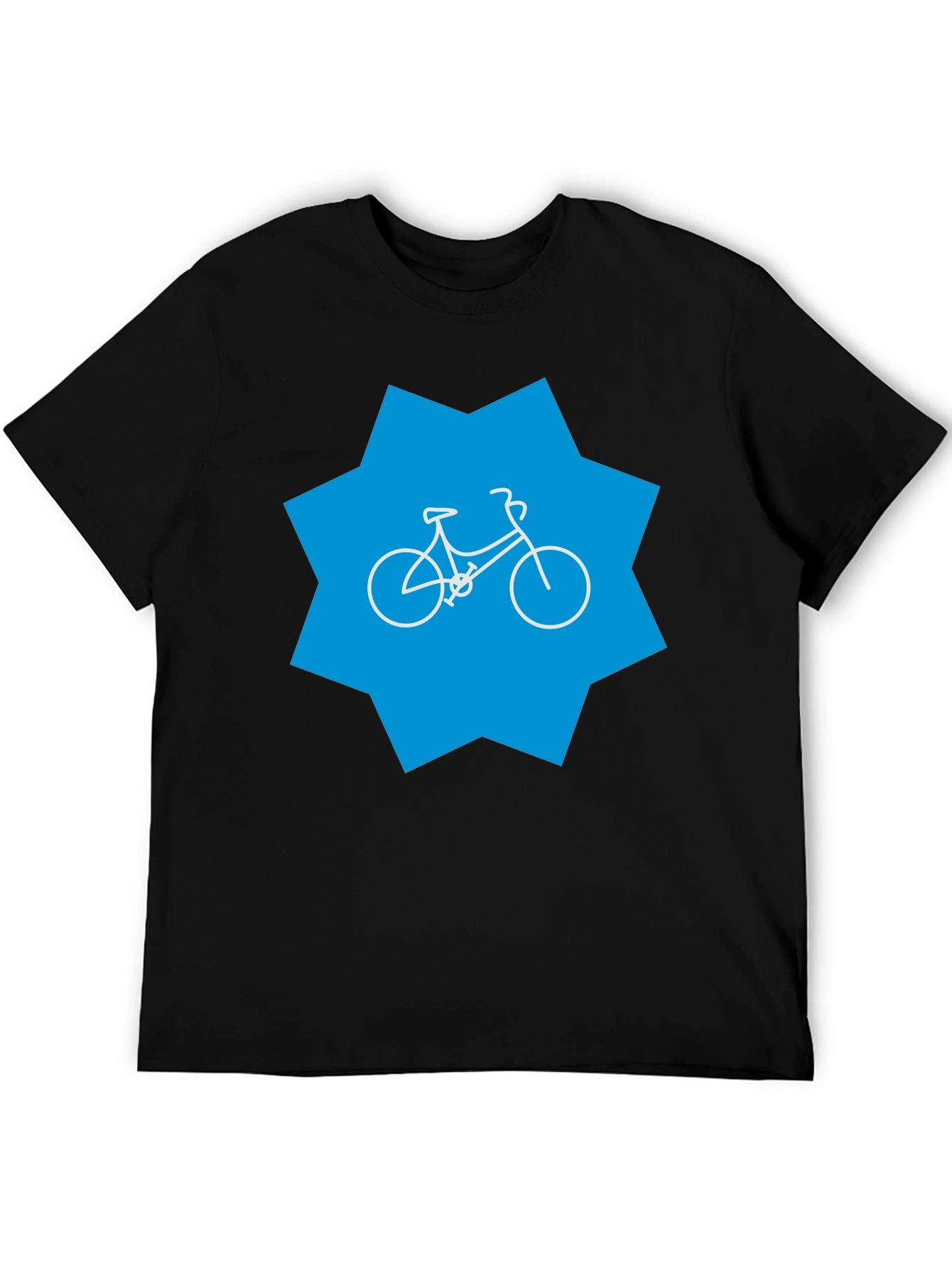 Bike Graphic Tee - Black Cotton Blend