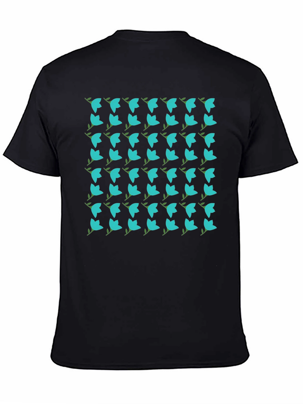 Floral Pattern Black T-Shirt - Trendy Casual Wear
