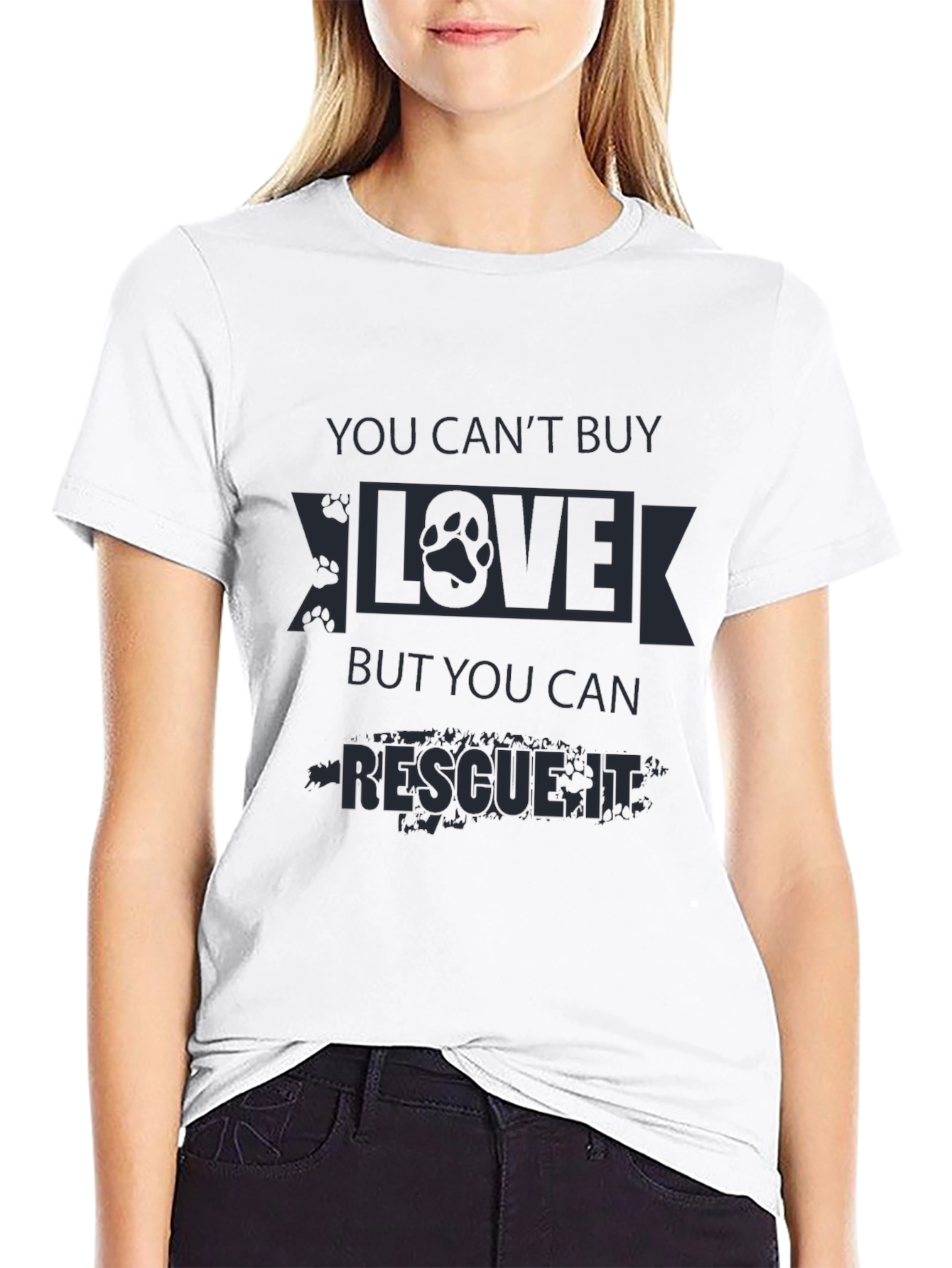 Rescue Dog Love T-Shirt - You Cant Buy It!