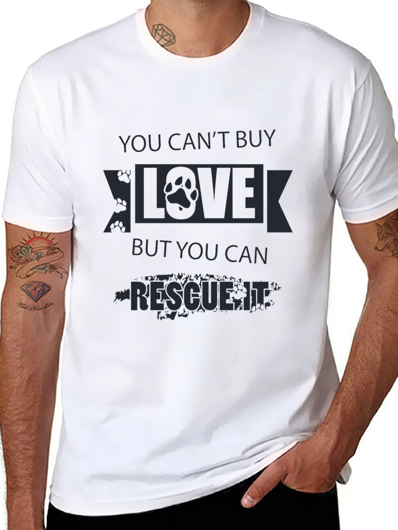 Rescue Dog Love T-Shirt - You Cant Buy It!