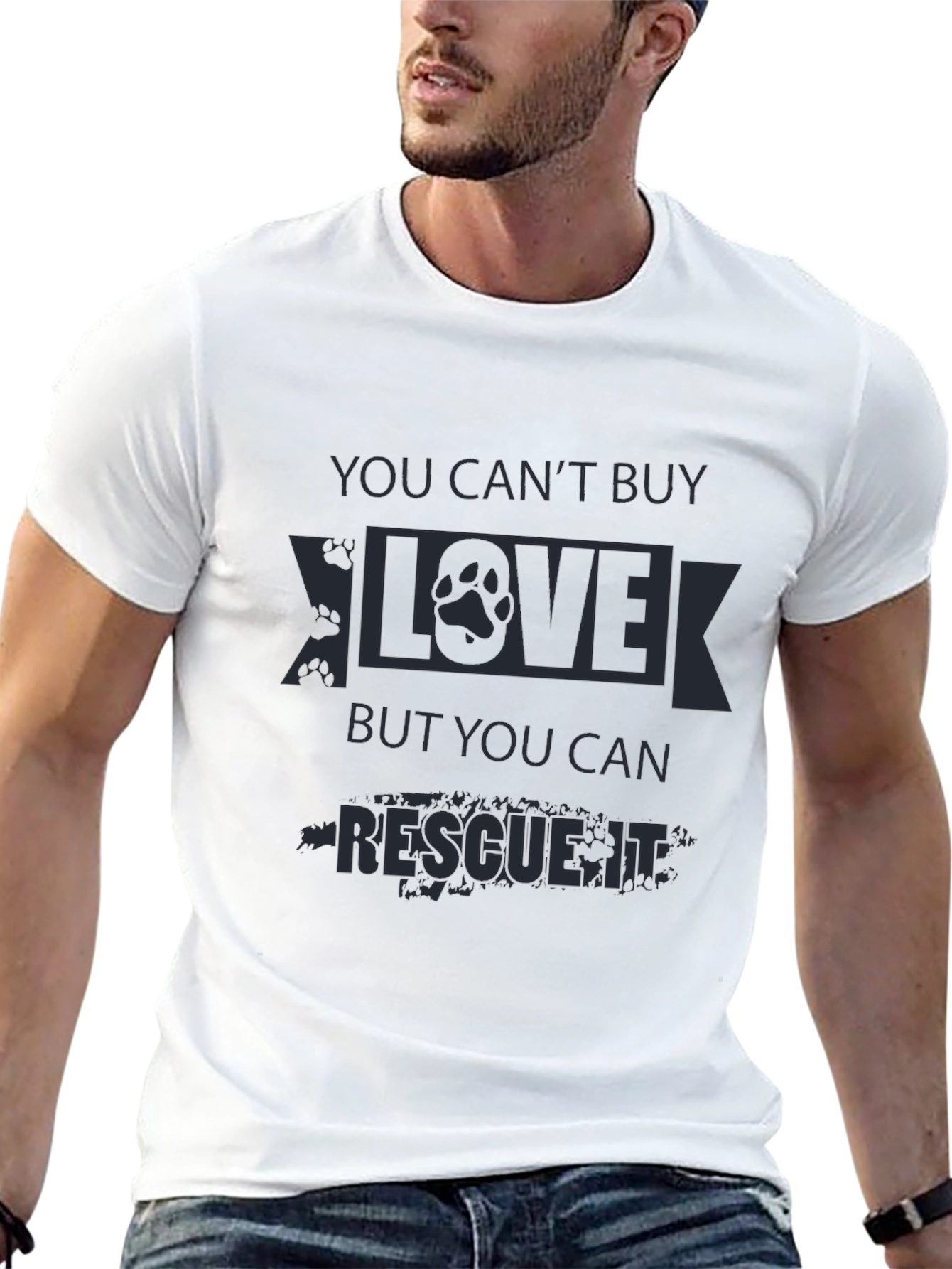 Rescue Dog Love T-Shirt - You Cant Buy It!
