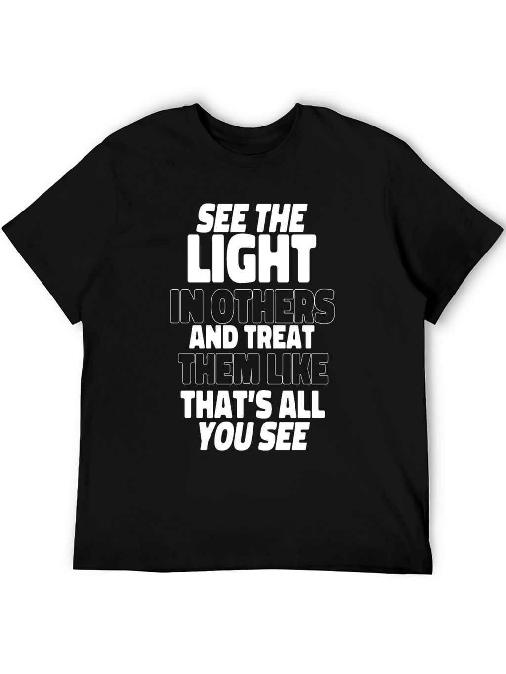 See The Light Graphic Tee - Inspirational Black T-Shirt