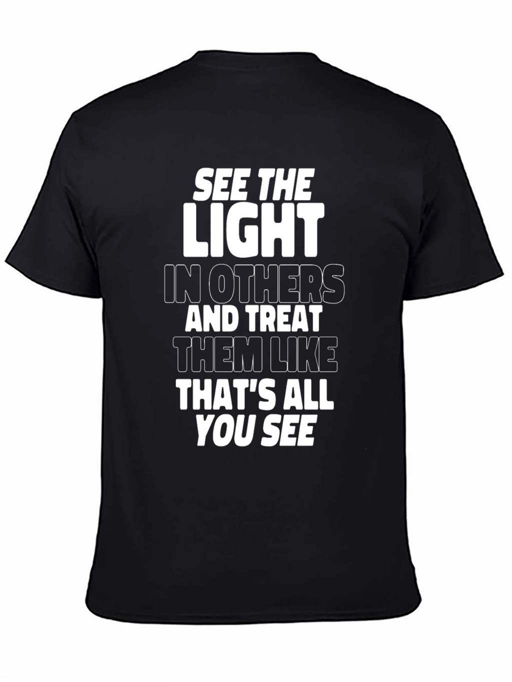 See The Light Graphic Tee - Inspirational Black T-Shirt