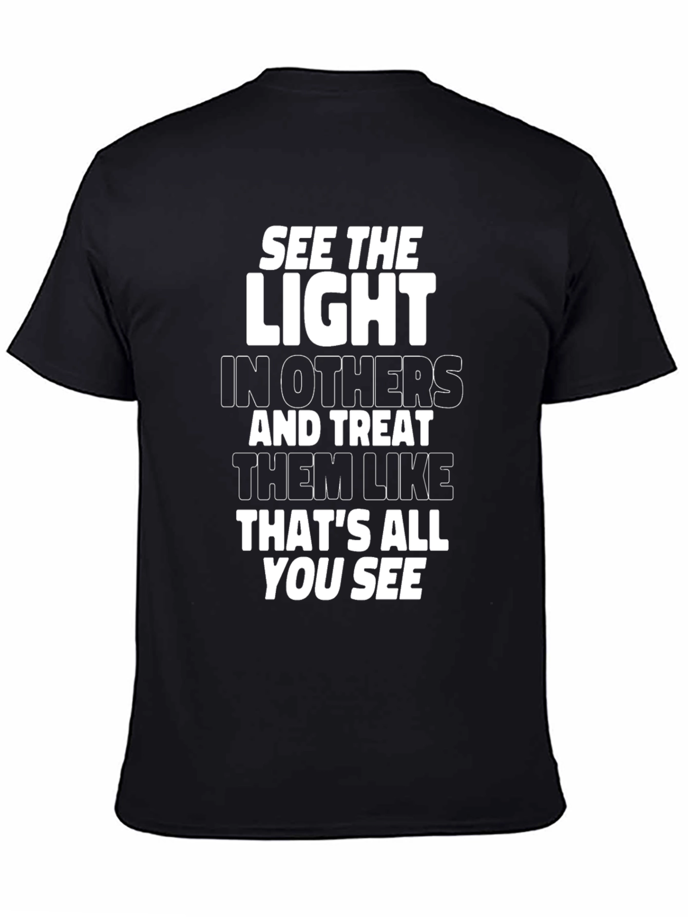See The Light Graphic Tee - Inspirational Black T-Shirt