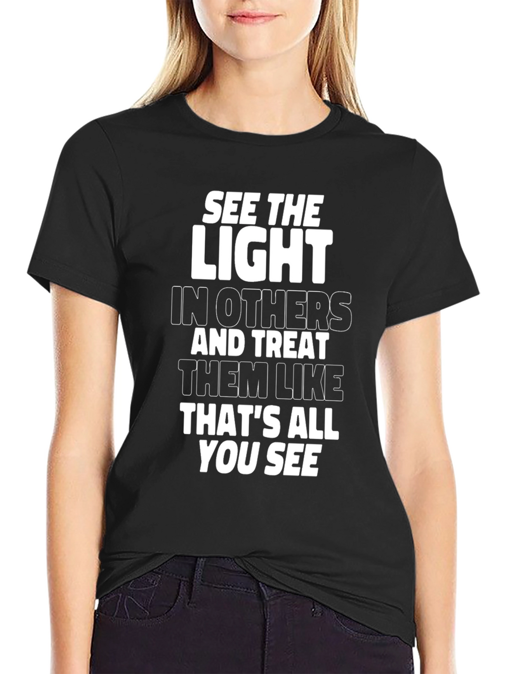 See The Light Graphic Tee - Inspirational Black T-Shirt
