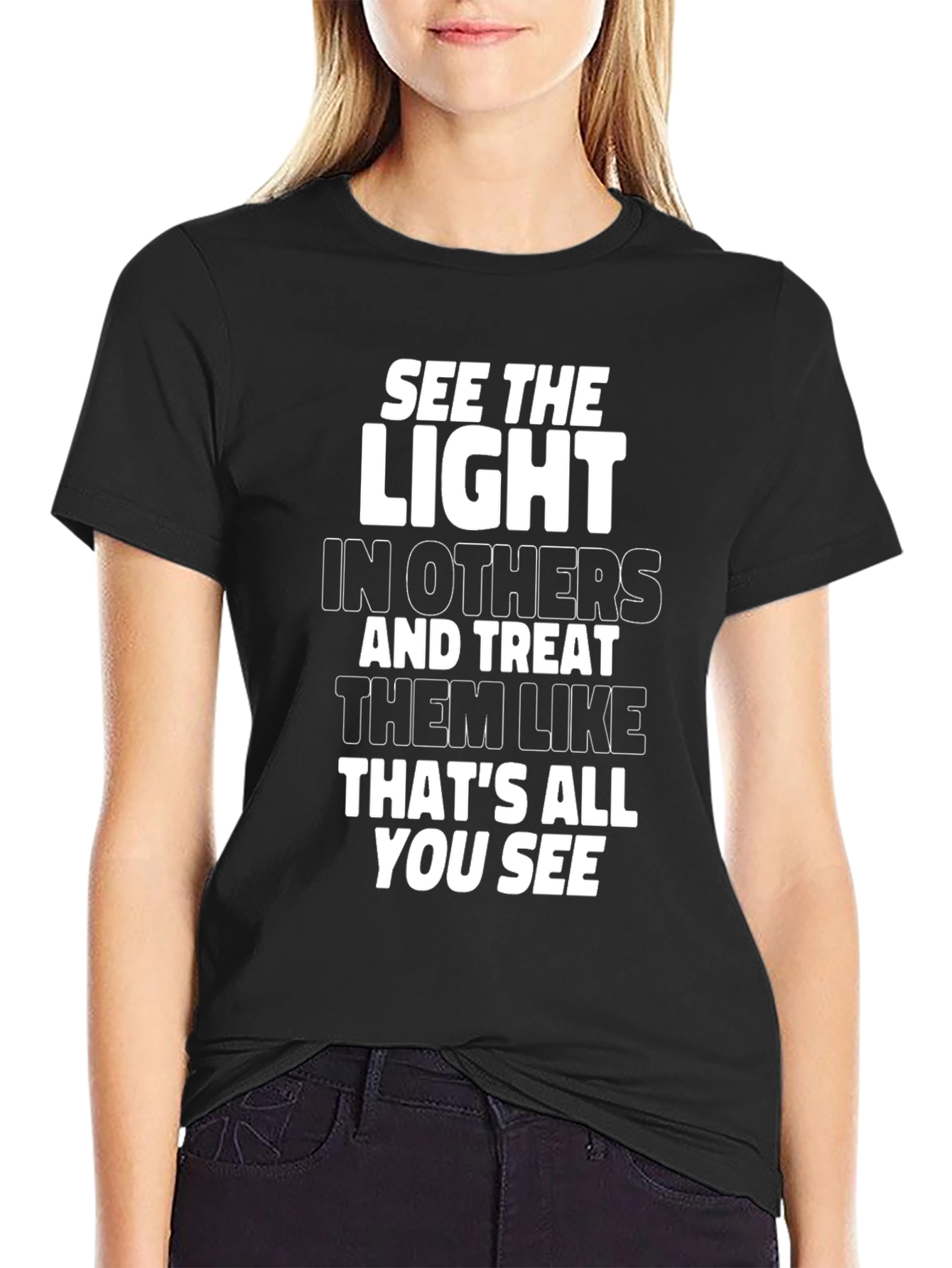 See The Light Graphic Tee - Inspirational Black T-Shirt
