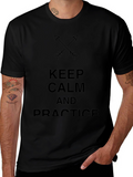 Keep Calm & Practice Black Cotton Tee