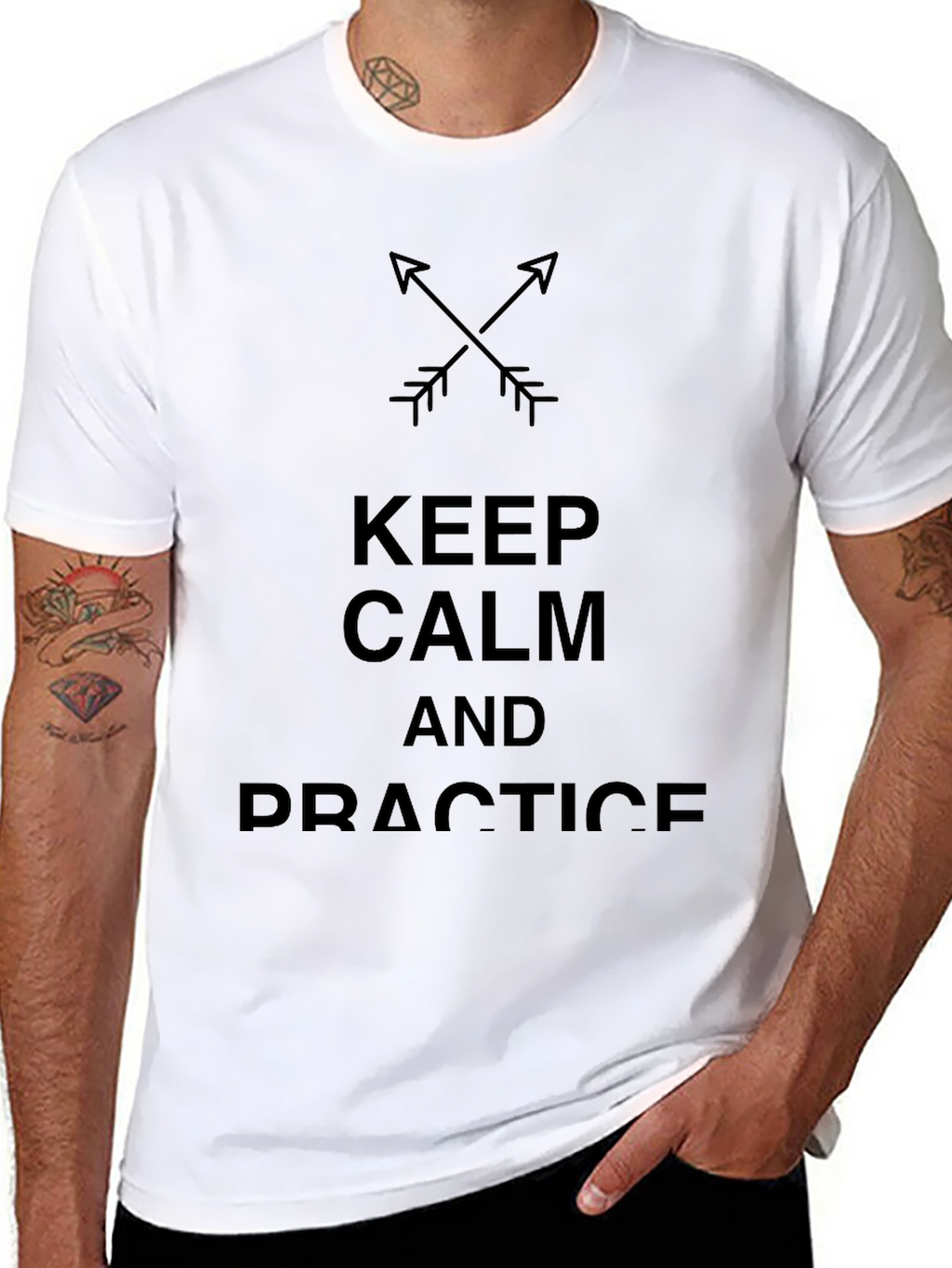 Keep Calm & Practice Black Cotton Tee