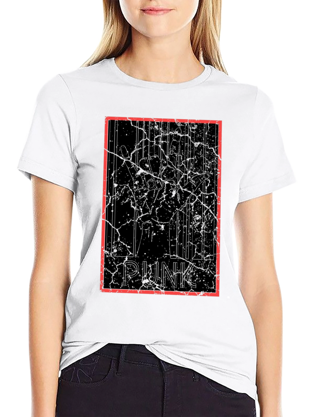 Punk Rock Hand Sign Graphic Tee