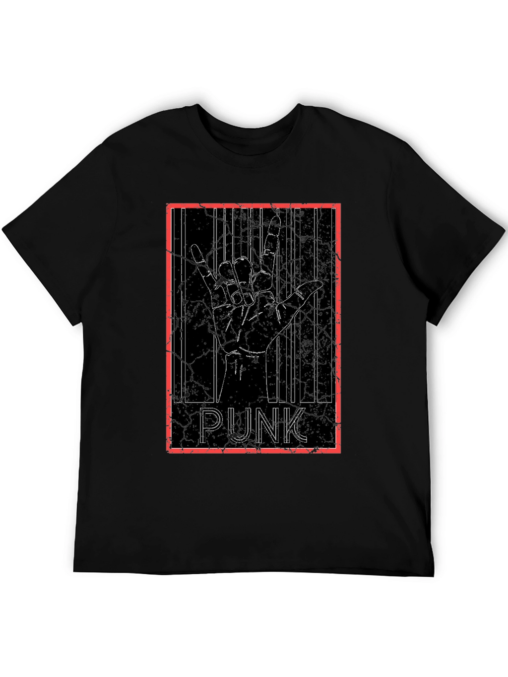 Punk Rock Hand Sign Graphic Tee