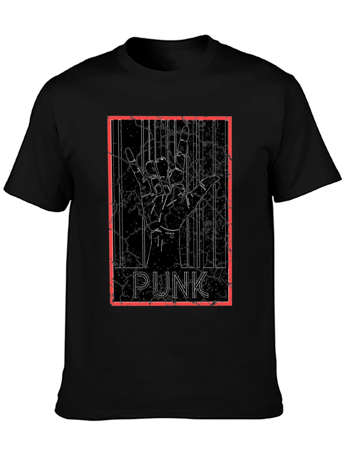 Punk Rock Hand Sign Graphic Tee