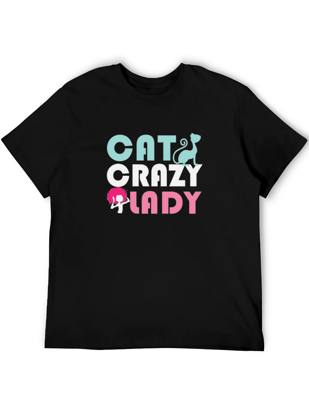 Cat Crazy Lady Graphic T-Shirt