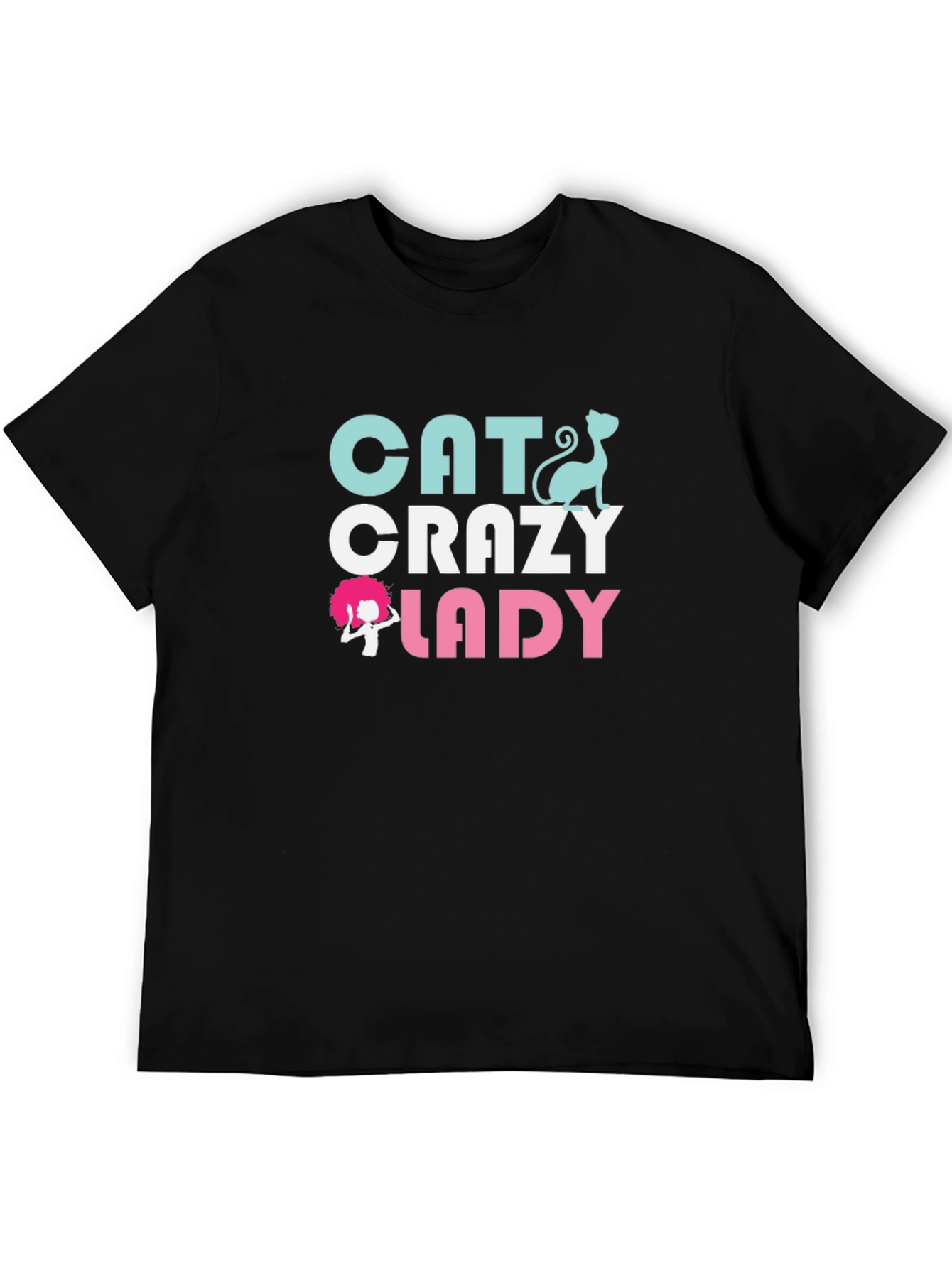 Cat Crazy Lady Graphic T-Shirt