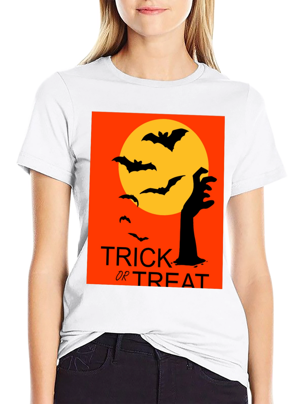 Halloween Trick or Treat Bats Graphic Tee