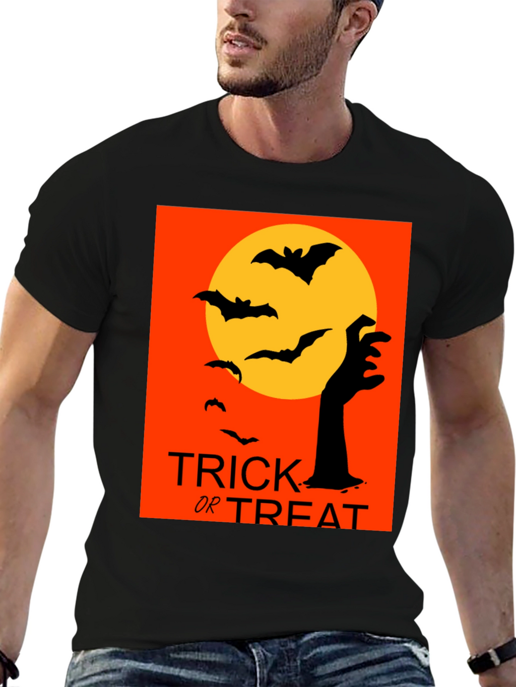 Halloween Trick or Treat Bats Graphic Tee