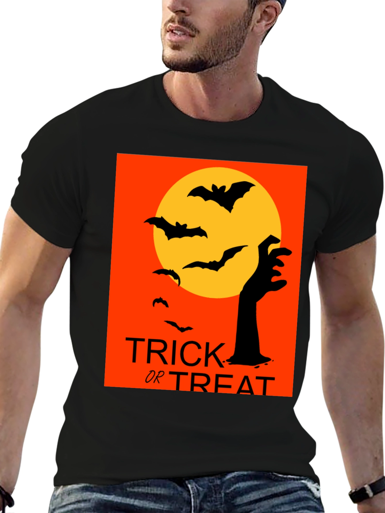 Halloween Trick or Treat Bats Graphic Tee