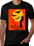 Halloween Trick or Treat Bats Graphic Tee