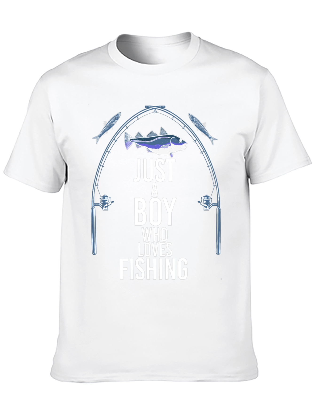 Boy Who Loves Fishing Graphic T-Shirt