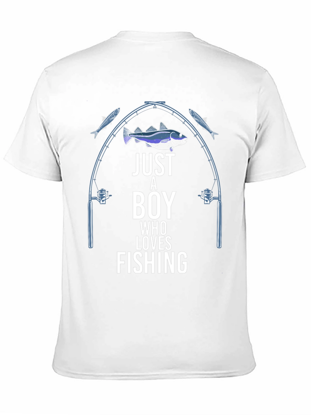 Boy Who Loves Fishing Graphic T-Shirt