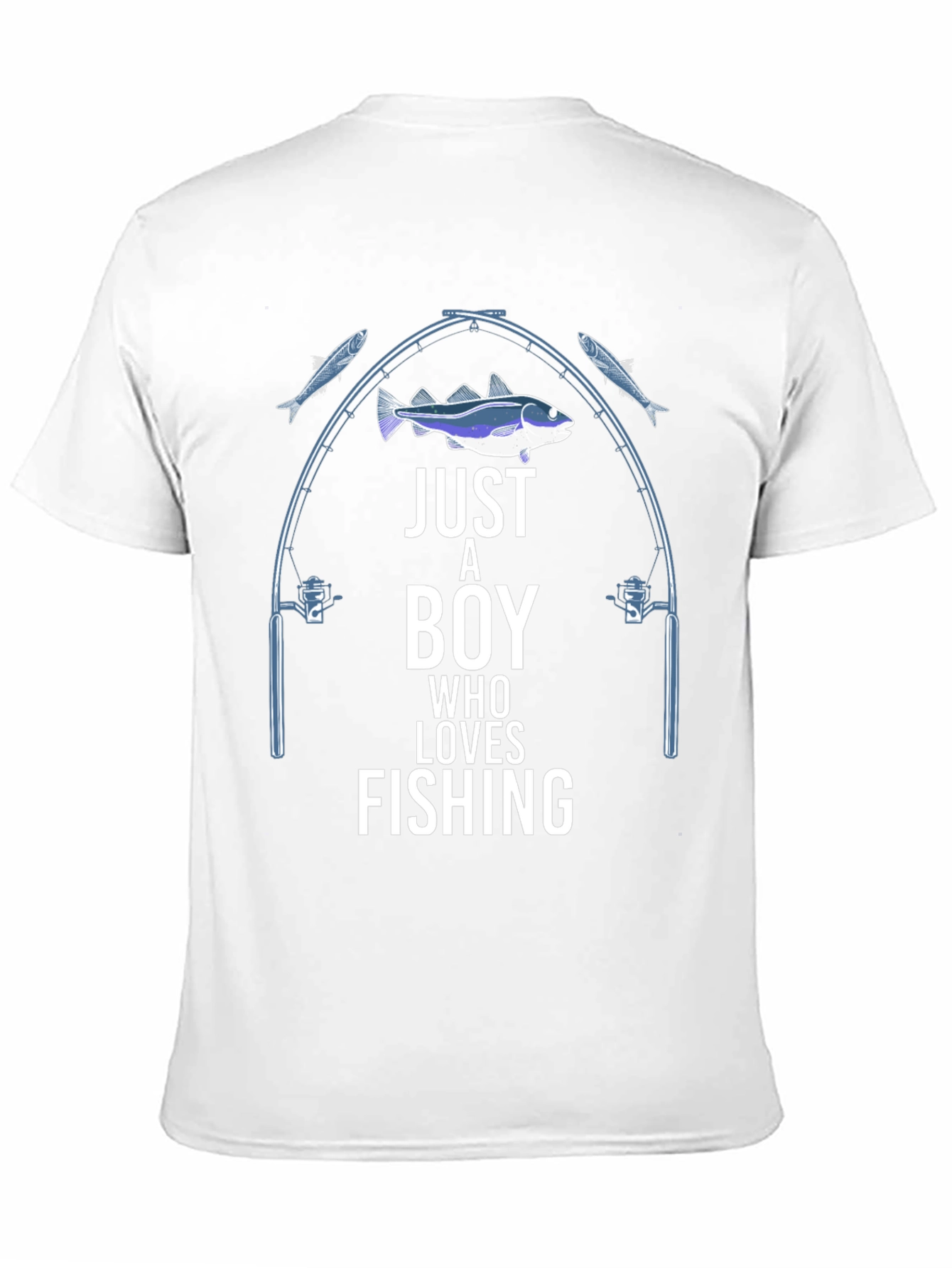 Boy Who Loves Fishing Graphic T-Shirt