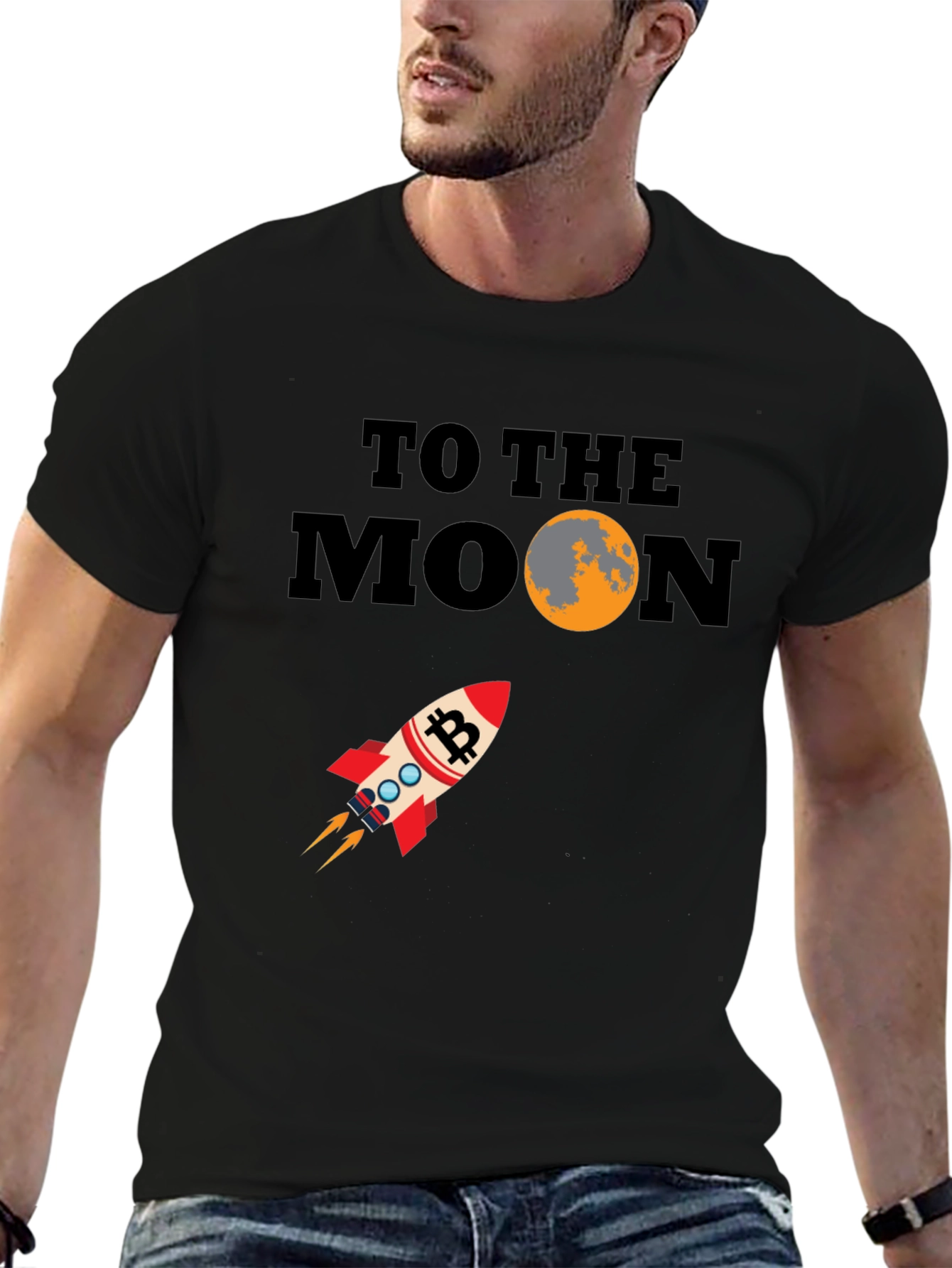 Bitcoin To The Moon Graphic T-Shirt