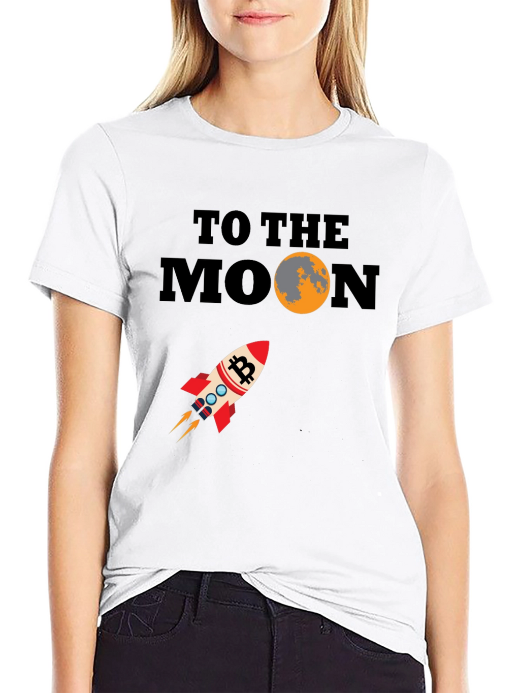 Bitcoin To The Moon Graphic T-Shirt