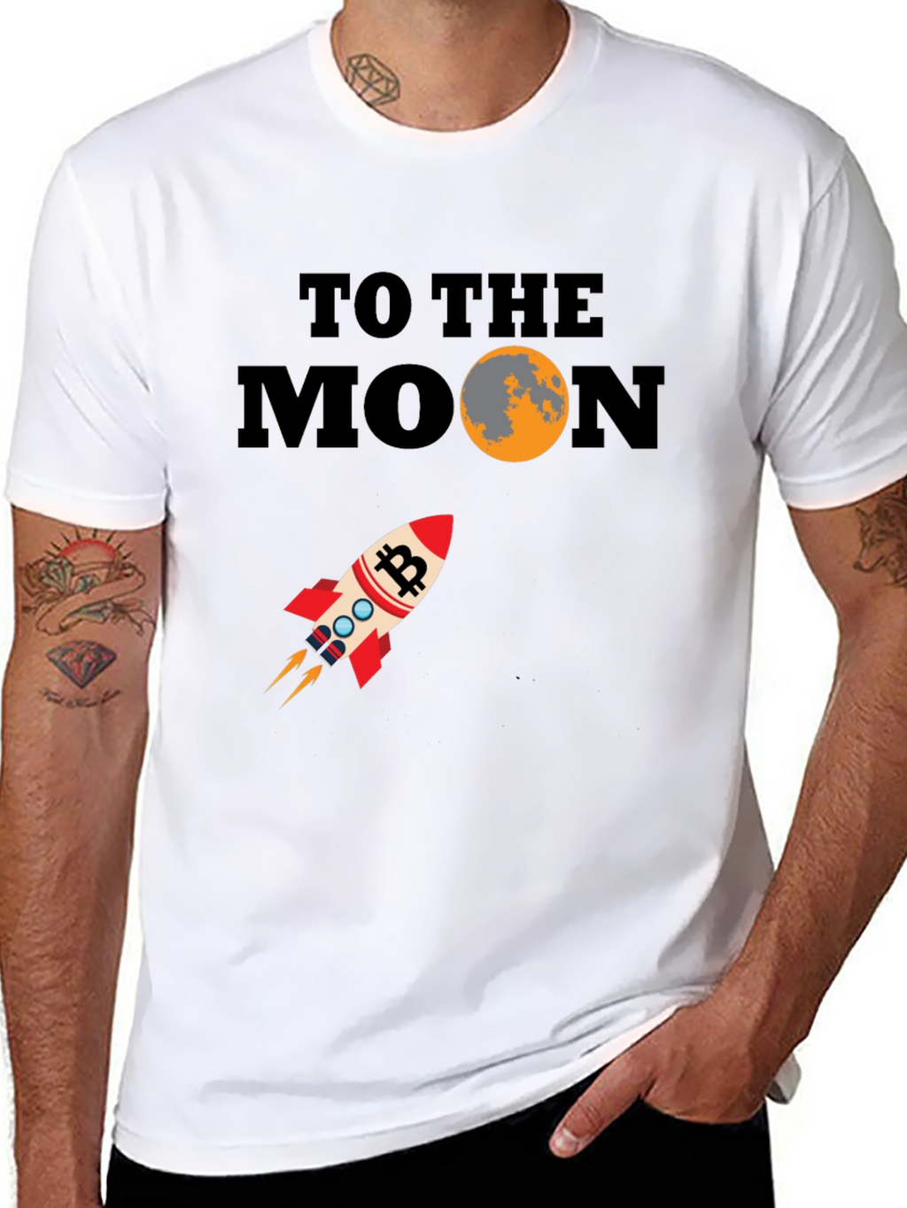 Bitcoin To The Moon Graphic T-Shirt