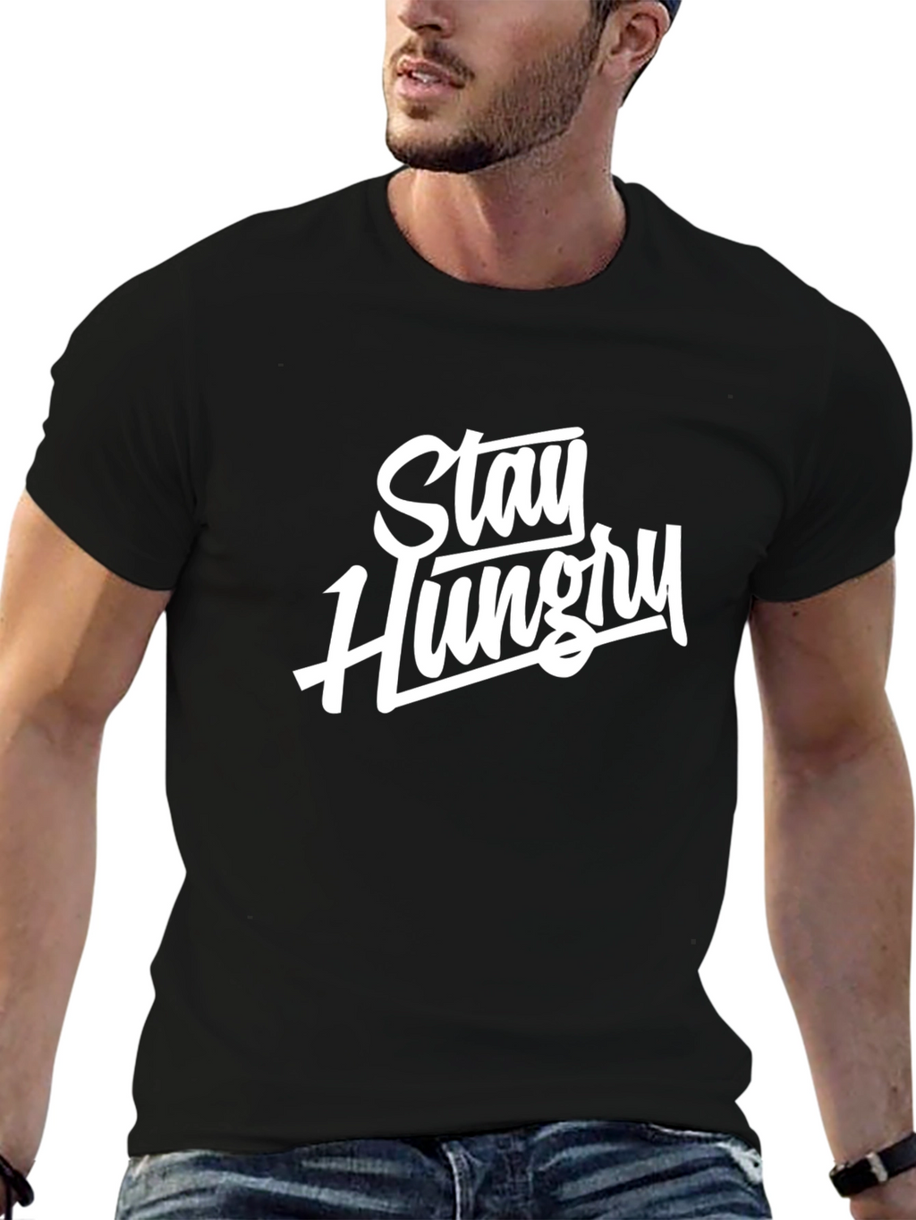 Stay Hungry Graphic Tee - Soft Cotton Blend Shirt