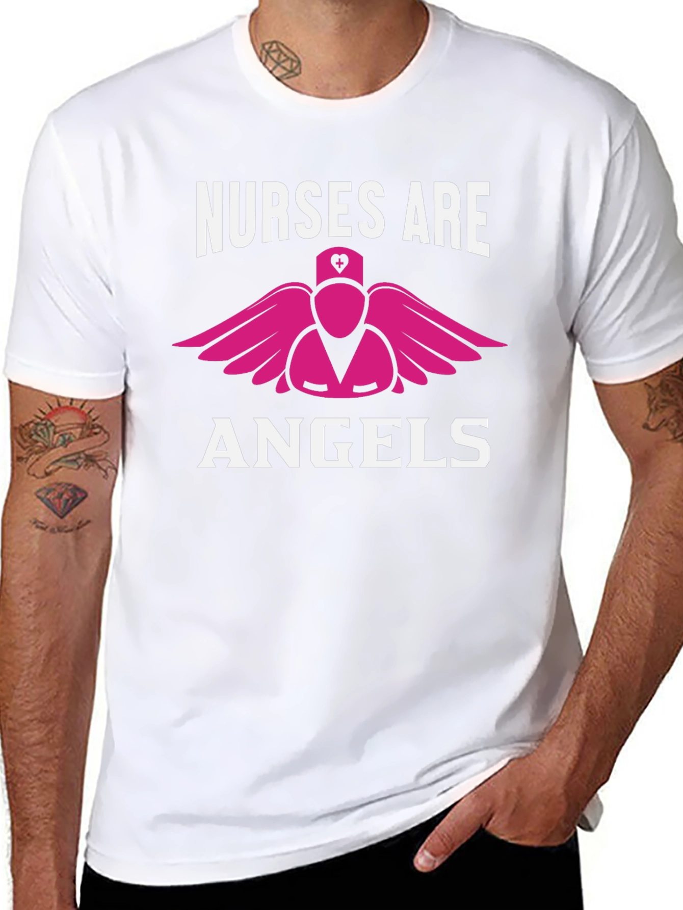 Nurses Are Angels Graphic T-Shirt