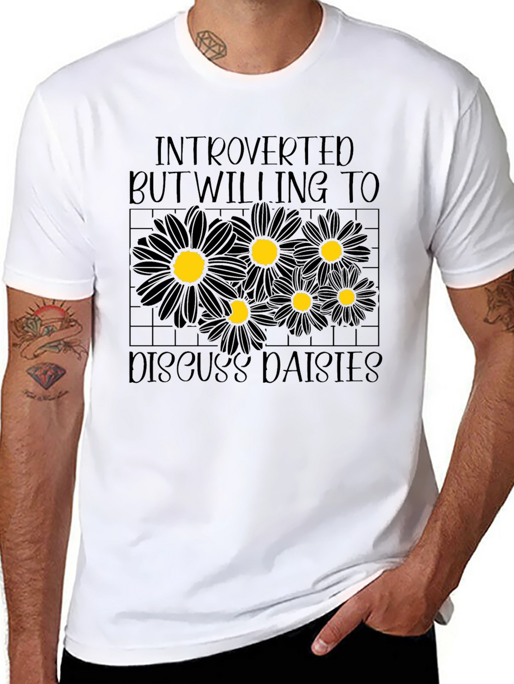 Introverted Daisies Graphic T-Shirt