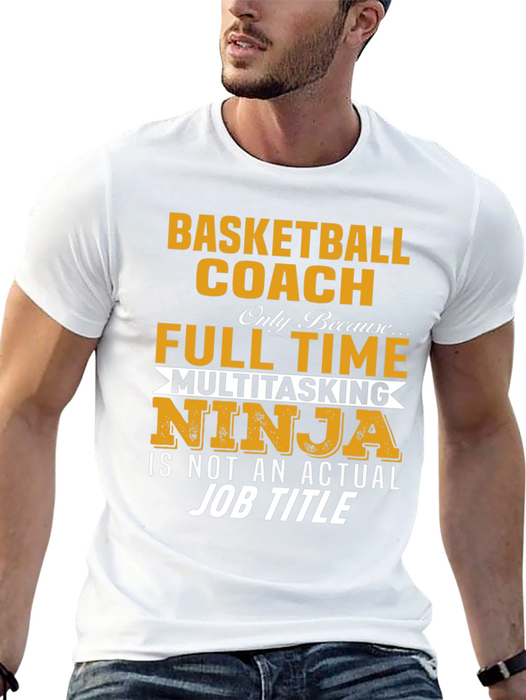 Basketball Coach Full Time Ninja T-Shirt