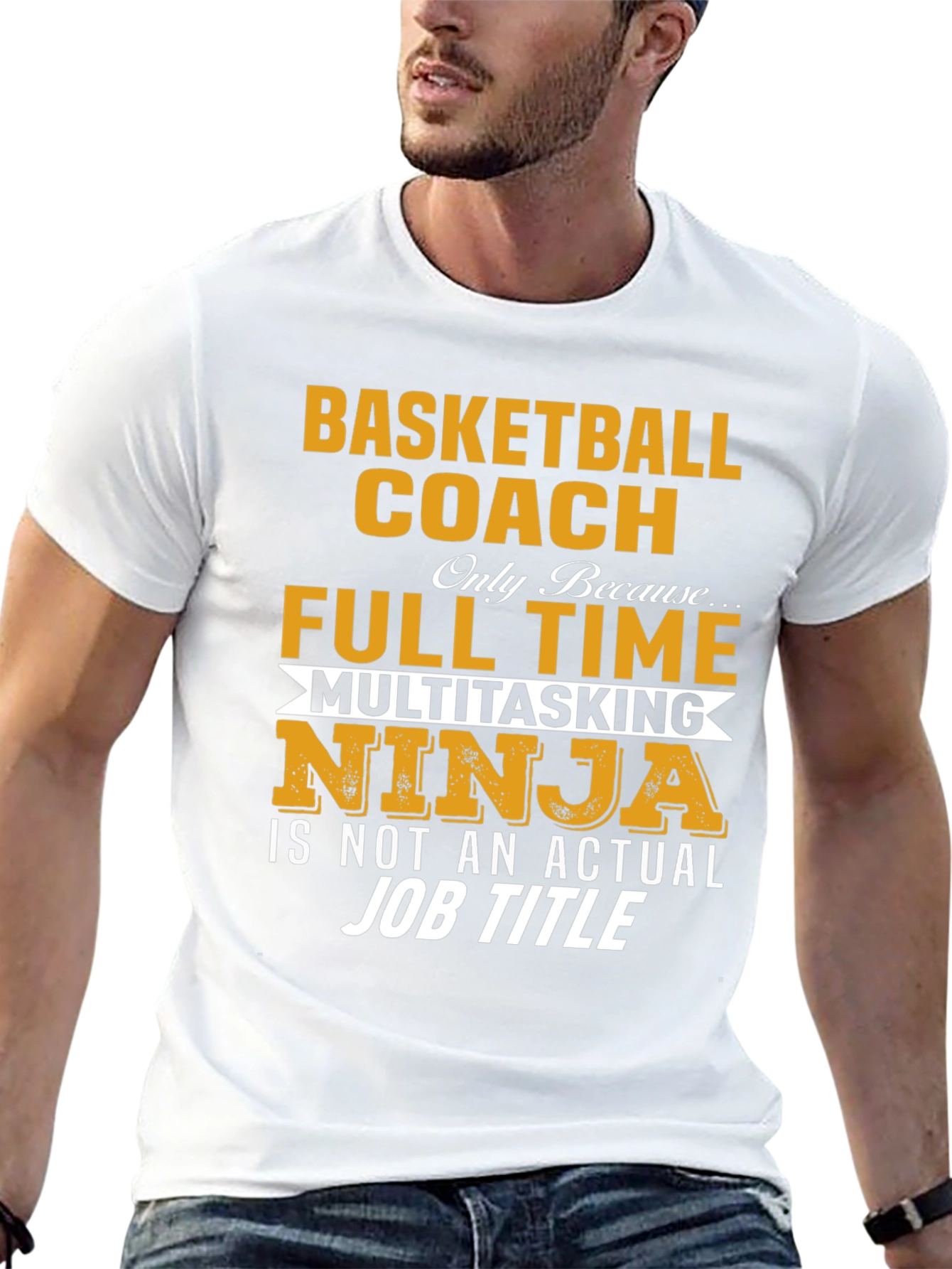 Basketball Coach Full Time Ninja T-Shirt