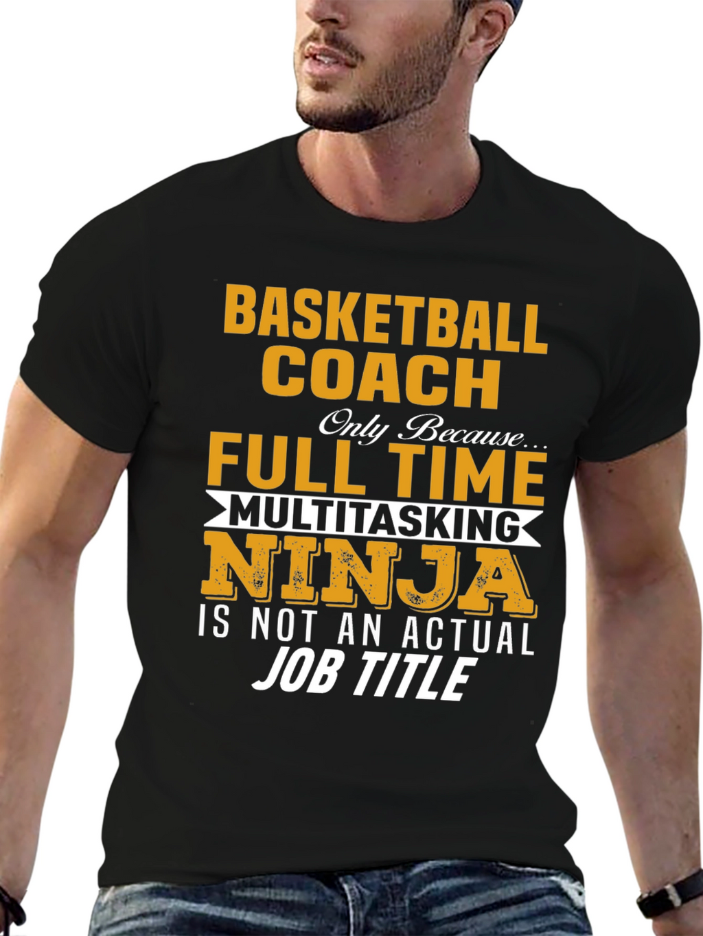 Basketball Coach Full Time Ninja T-Shirt