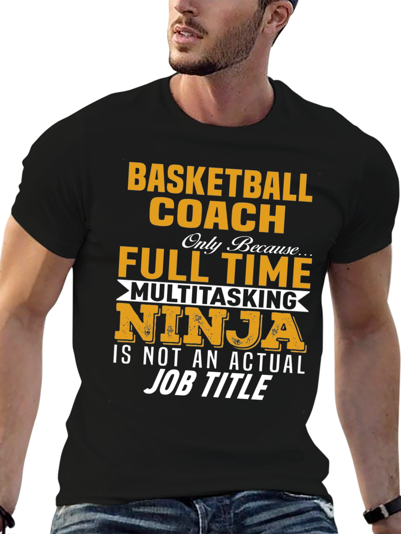 Basketball Coach Full Time Ninja T-Shirt