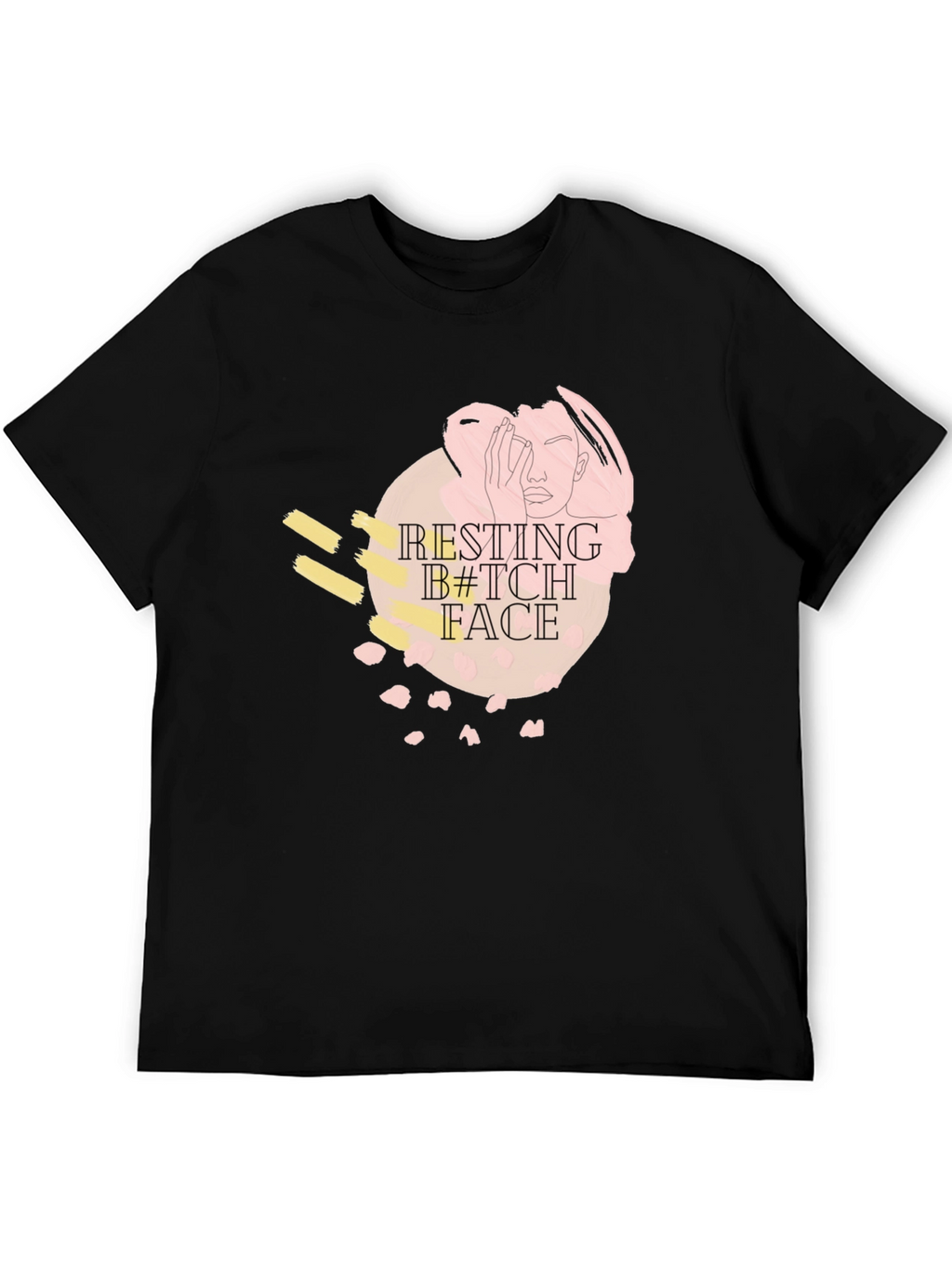 Resting B*tch Face Graphic Tee - Black