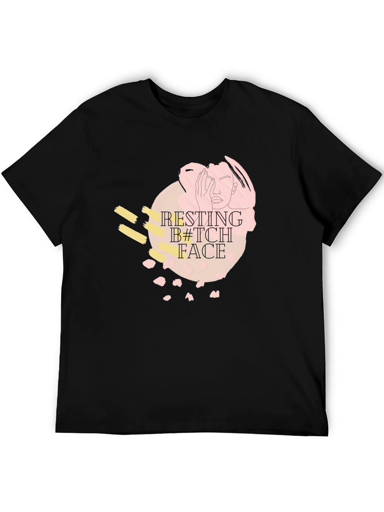 Resting B*tch Face Graphic Tee - Black