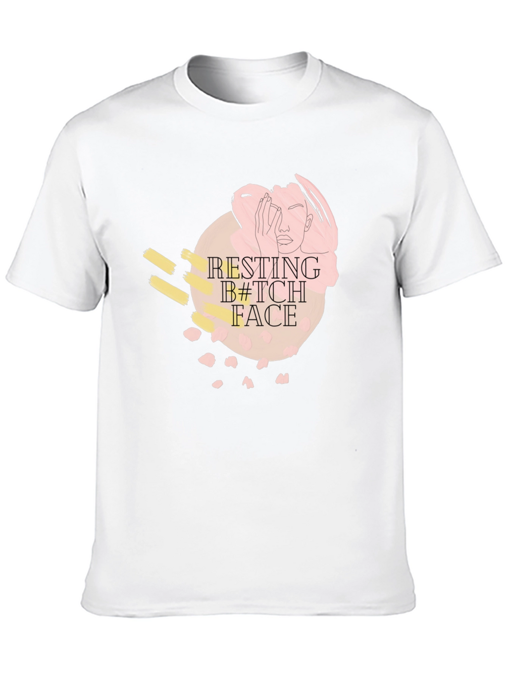 Resting B*tch Face Graphic Tee - Black