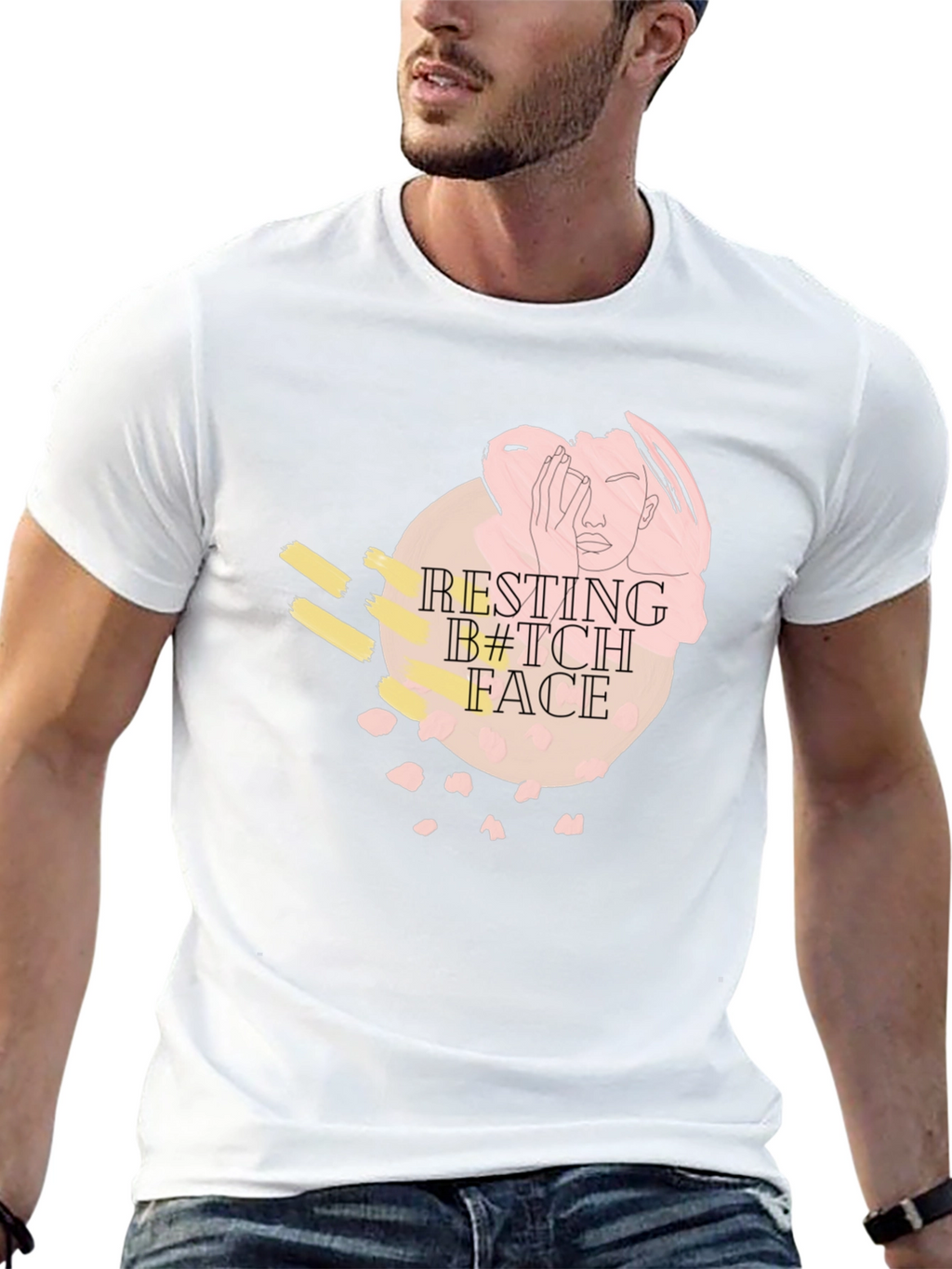 Resting B*tch Face Graphic Tee - Black