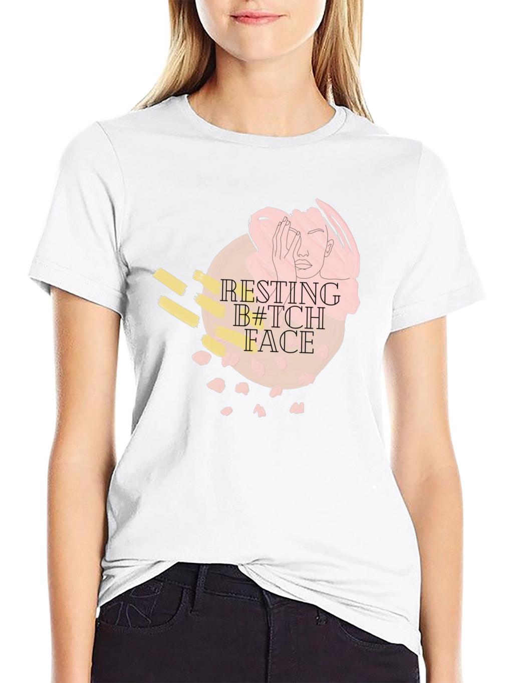 Resting B*tch Face Graphic Tee - Black