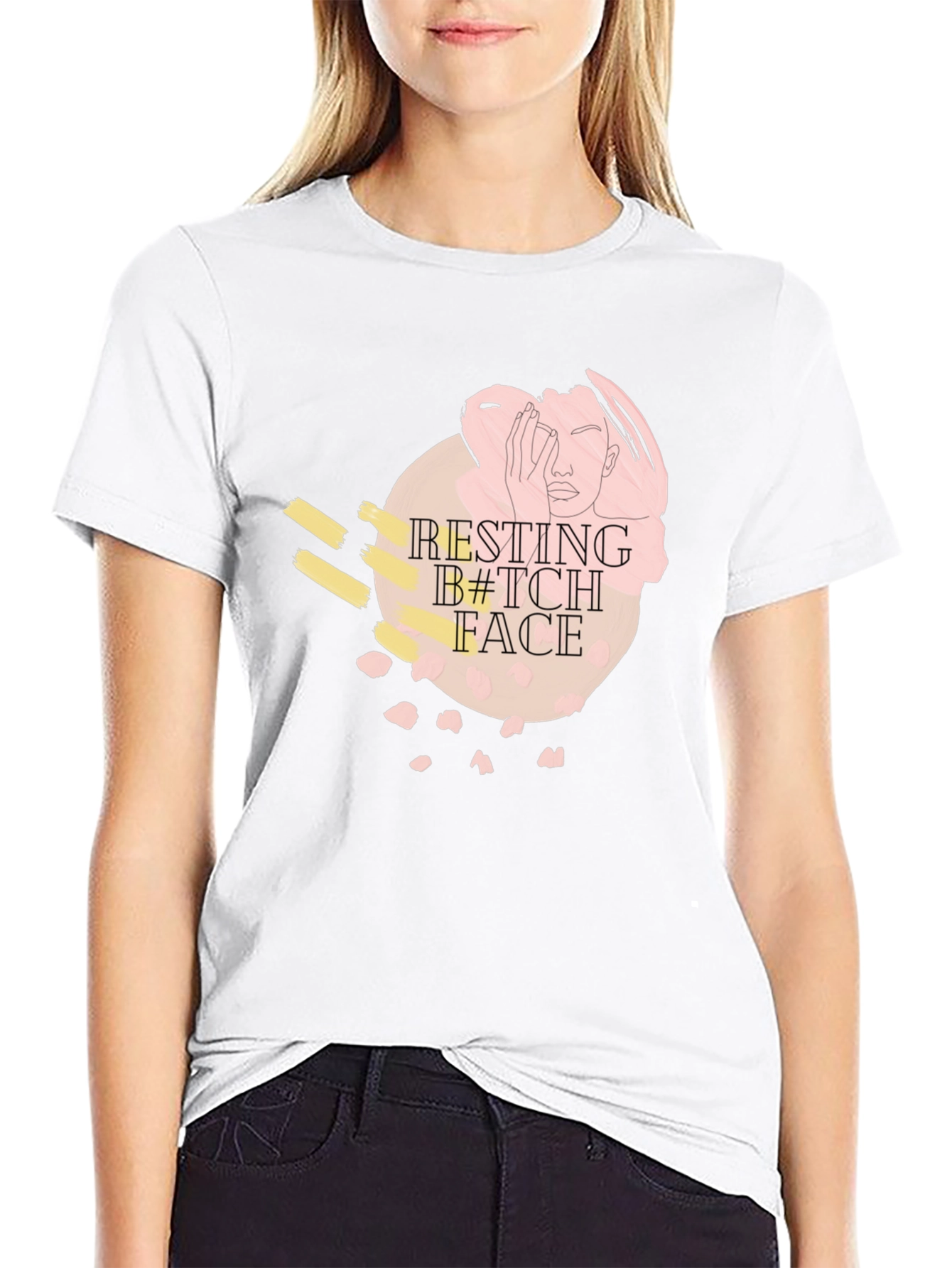 Resting B*tch Face Graphic Tee - Black